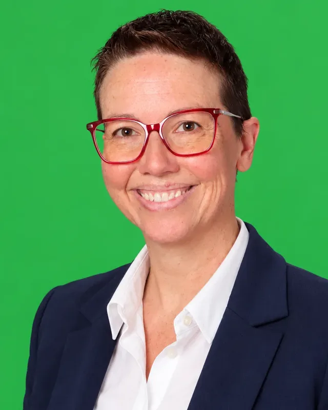 Christine Kinnie, from her Bluesky profile photo.