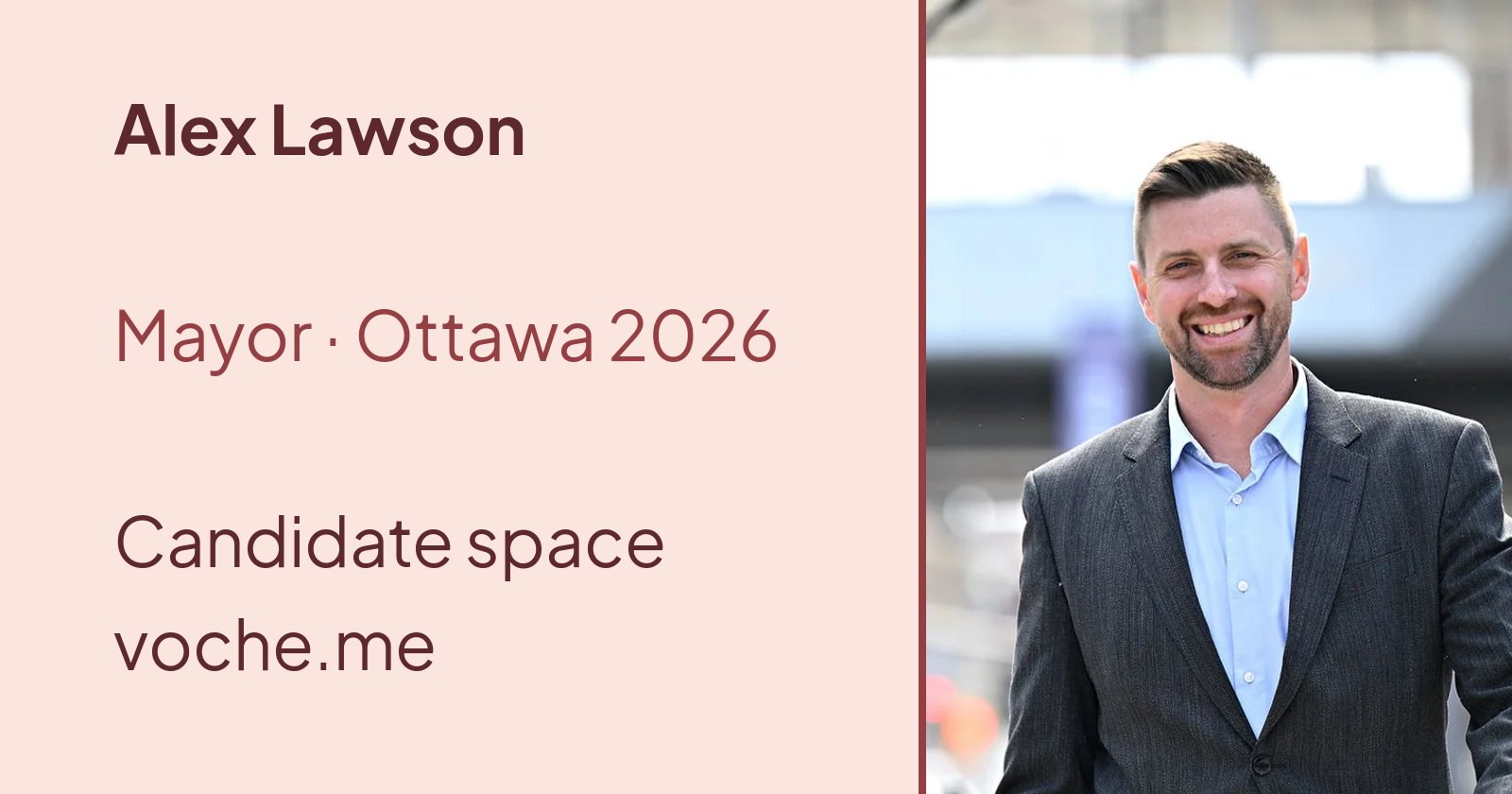 Alex Lawson: candidate for mayor, Ottawa 2026 | voche.me